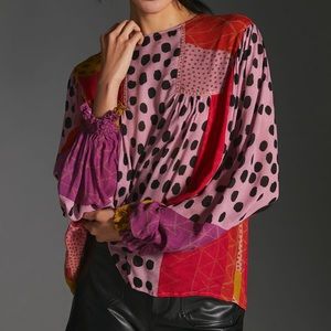 Anthropologie Bl-nk Miranda Peasant Blouse